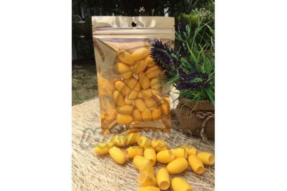 Золотые отборные шелковые коконы, Cocoon yellow, 20 шт