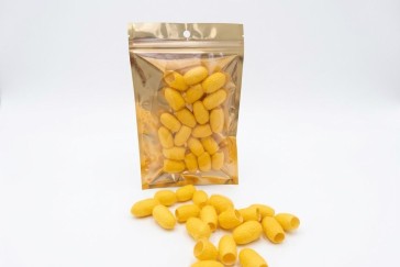 Золотые отборные шелковые коконы, Cocoon yellow, 20 шт