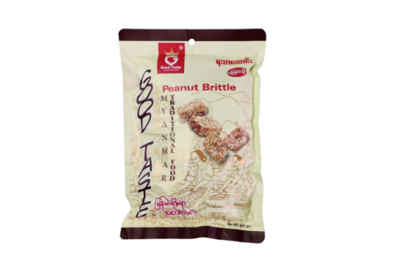 Бритл из арахиса, хрустящие и сладкие конфеты от Good Taste Peanut Brittle 210g