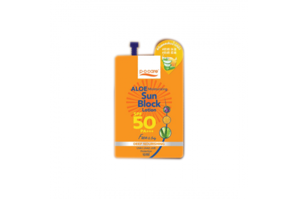 Увлажняющий солнцезащитный гель POCARE ALOE MOISTURIZING SUN BLOCK AQUA GEL SPF50+ PA++++ 10 мл
