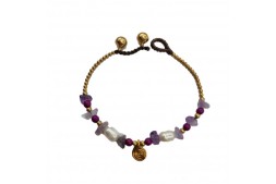 Браслет ручной работы с круглой подвеской #1 Handmade Bracelet with Lucky Stone Style #1