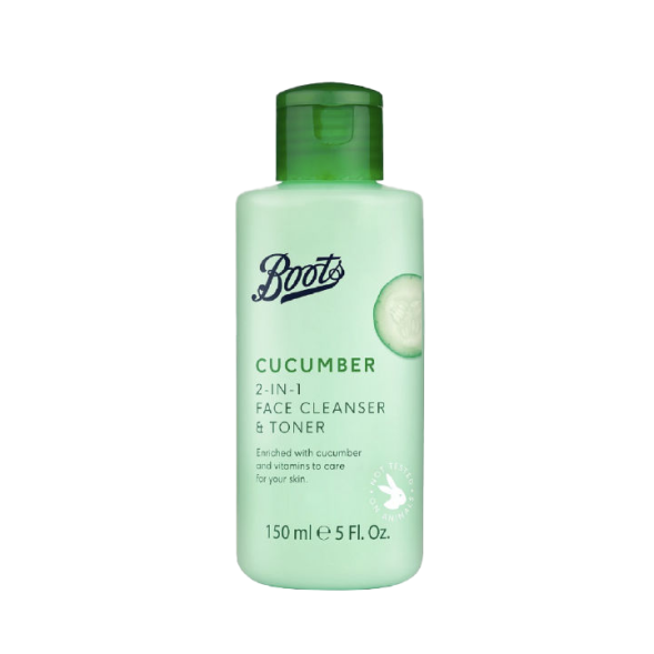 Очищающее средство и тоник 2в1 с экстрактом огурца Boots Cucumber 2in1 Face Cleanser and Toner 150 мл