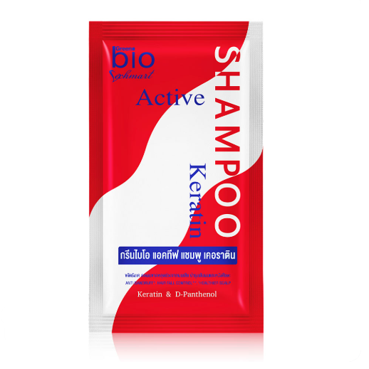 Green Bio Active Shampoo Keratin &amp;amp; D-Panthenol Anti-Dandruff Shampoo, 25 mL