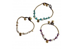 Браслет ручной работы с круглой подвеской #2 Handmade Bracelet with Lucky Stone Style #2