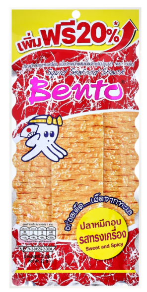Сушёная закуска Кальмар Bento Sweet and Spicy &amp;quot;Острый и Сладкий&amp;quot; 22 гр
