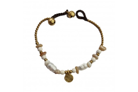 Браслет ручной работы с круглой подвеской #3 Handmade Bracelet with Lucky Stone Style #3