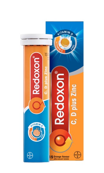 Шипучие таблетки Redoxon с витамином С, D и Цинком для иммунитета 15 таблеток