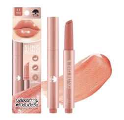 Увлажняющая Помада с Шиммером и Объемом #S1 Brown Sugar THA by Nongchat Bling Bling Shimmer 2 гр