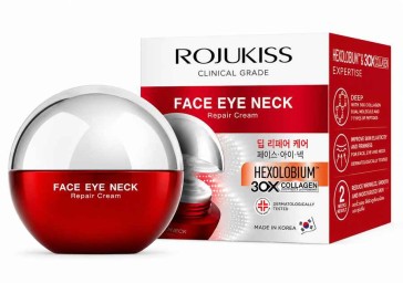 Rojukiss Clinical Grade Face Eye Neck Repair Cream крем для лица, глаз и шеи с Hexolobium™ и коллагеном 30X, 30 мл