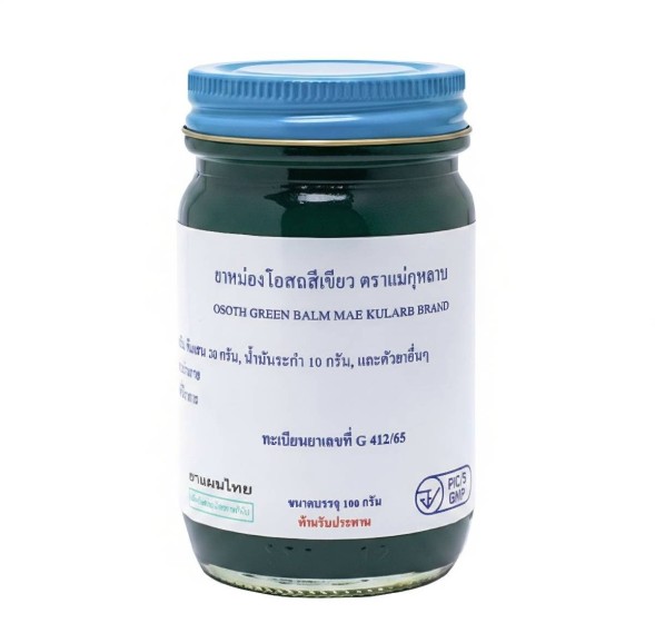Тайский бальзам зеленый, Thai Label Balm Green, 100 гр