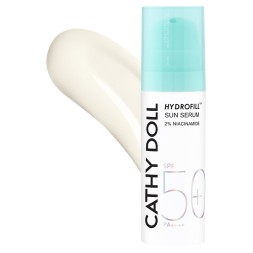 Увлажняющий солнцезащитный крем SPF50+ PA++++ с ниацинамидом, гиалуроновой кислотой и экстрактом алоэ вера Cathy doll Hydrofill Sun Serum 10 мл