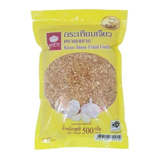 Тайский Сушеный Жареный Чеснок от Khun Shine Fried Garlic 500 гр