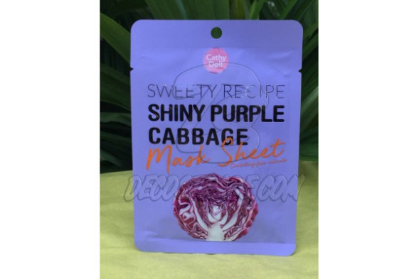 Антивозростная тканевая маска с Красной капустой от Cathy Doll, «Sweety Recipe» Shiny Purple Cabbage Mask Sheet, 25 гр