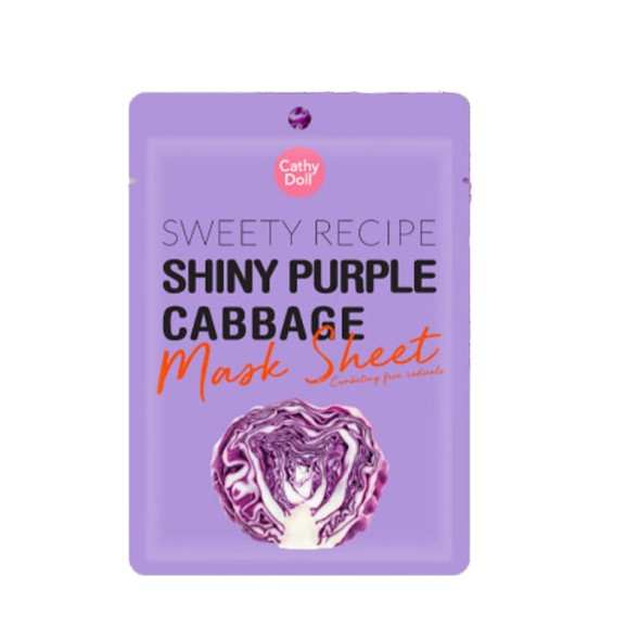 Антивозростная тканевая маска с Красной капустой от Cathy Doll, «Sweety Recipe» Shiny Purple Cabbage Mask Sheet, 25 гр