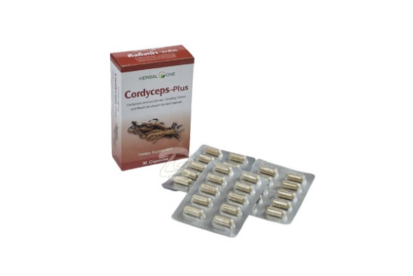 Кордицепс-плюс с женьшенем и линчжи для поддержания здоровья  от Herbal One Cordyceps Plus 30 Capsules