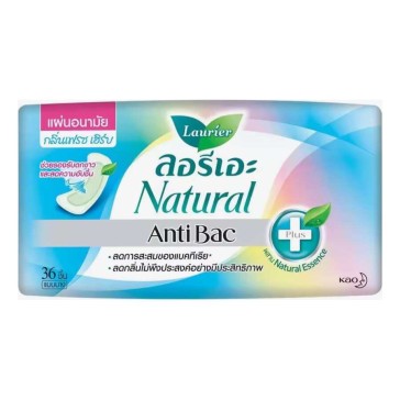 Ежедневные прокладки Laurier Natural Anti Bac Plus с ароматом свежих трав, 36 шт