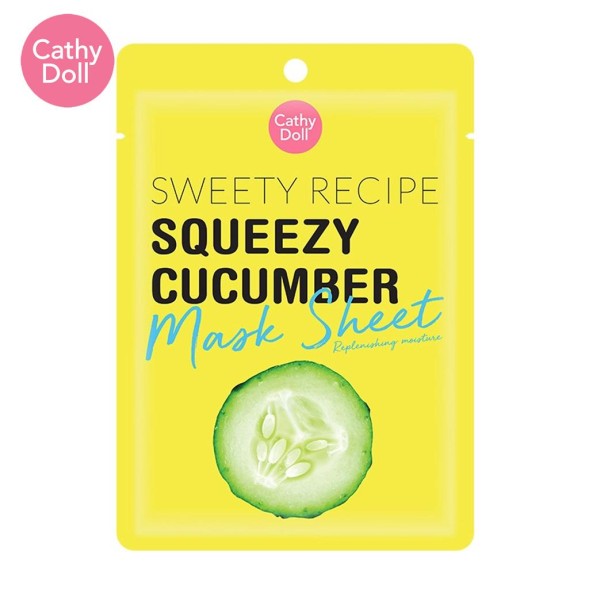 Увлажняющая тканевая маска с Огурцом от Cathy Doll, «Sweety Recipe» Squeezy Cucucmber Mask Sheet, 25 гр