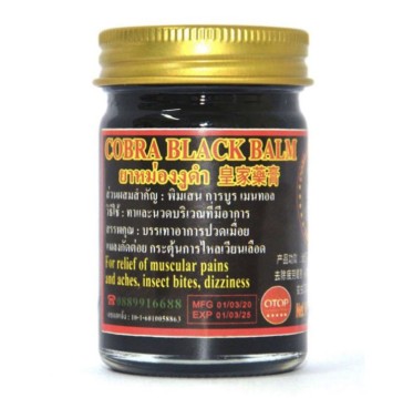 Тайский черный бальзам с ядом кобры, Cobra Black Balm Original, 50 гр