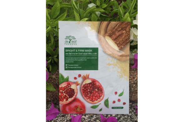 Осветляющая и подтягивающая маска De Leaf Thanaka Bright &amp;amp; Firm Mask 22 ml.