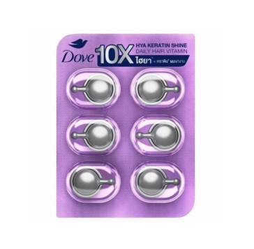 Капсулы для волос Dove X10 HYA Keratin Shine с гиалуроновой кислотой и кератином 6 капсул