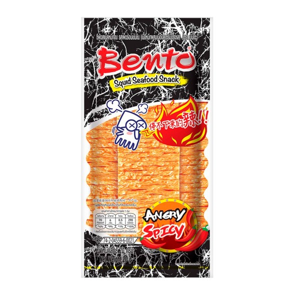 Сушёная закуска Кальмар Bento Angry Spicy &amp;quot;Экстремально Острый&amp;quot; 18 гр
