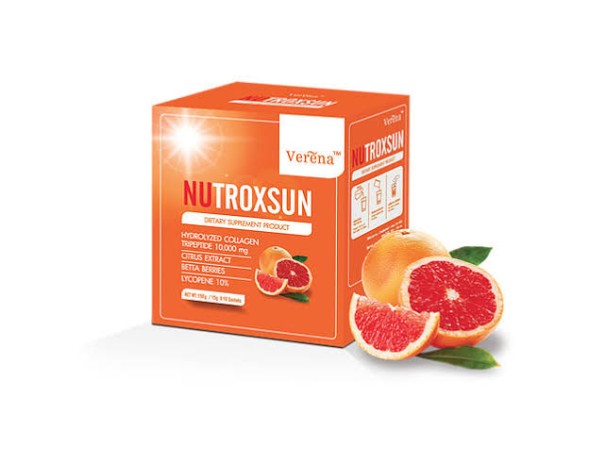 Гидролизованный коллаген трипептид с витамином С для ухода за кожей Verena Nutroxsun, 10 саше × 15 г (150 г)