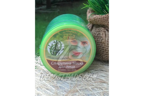 Маска для лица с водорослью Спирулина от Darawadee, Seaweed Face Mask, 100 мл
