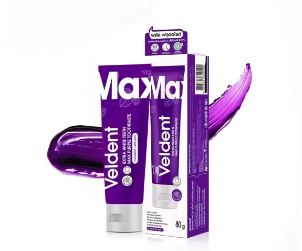 Отбеливающая фиолетовая зубная паста Veldent Extra White Max Purple 80 гр