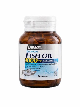Bewel Salmon Fish Oil рыбий жир из лосося 1000 мг + витамин E, омега-3 EPA 180 мг DHA 120 мг, 30 капсул