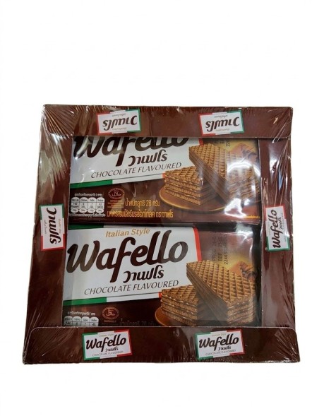 Вафли Wafello со вкусом шоколада, 28 г х 12 шт.