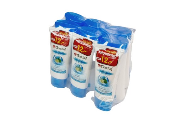 (УПАКОВКА 6 НАБОРОВ)  Набор шампунь и кондиционер с кафрским лаймом против перхоти от Dok Bua Ku Kaffir Lime Herbal Shampoo 80ml+Conditioner 30ml