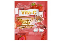 Витамин С для детей со вкусом клубники от VITA-C VITAMIN C STRAWBERRY FLAVOR 25 MG. 30 TABLETS