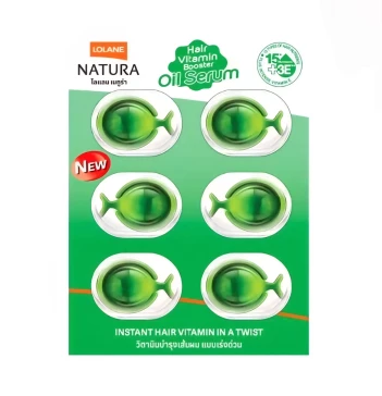 Восстанавливающее масло-сыворотка для волос Lolane Natura в капсулах, 1 мл x 6 капсул