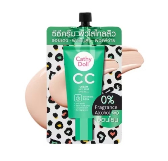 Матирующий CC крем для проблемной кожи с защитой от солнца SPF50+PA+++ от Cathy Doll CC cream Anti Acne SPF50+PA+++ 7 гр