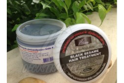 Лечебная маска для темных волос с черным кунжутом от Pobtham, Black sesame hair treatment, 300 мл