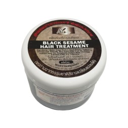 Лечебная маска для темных  волос с черным кунжутом от Pobtham, Black sesame hair treatment, 300 мл