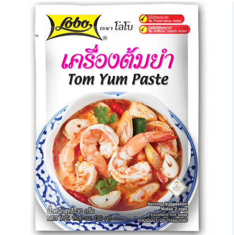 Паста Том Ям для тайского супа от Lobo, Tom yum paste, 30 гр