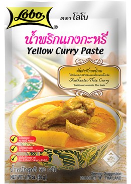 Желтая паста карри от Lobo, Yellow Curry Paste, 50 гр