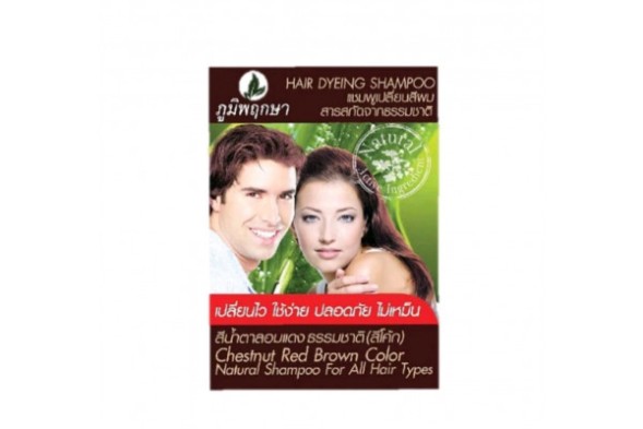 Оттеночный шампунь POOMPUKSA (цвет - красно-каштановый) 25 мл