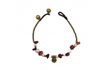 Браслет ручной работы с круглой подвеской #4 Handmade Bracelet with Lucky Stone Style #4