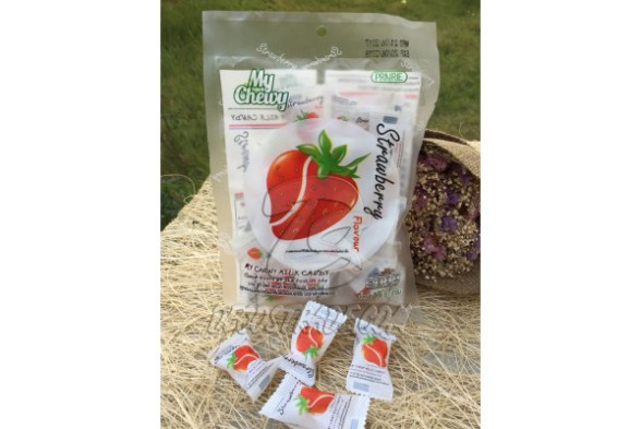 Жевательные молочные конфеты «Клубника» My Chewy, Milk Candy Strawberry Flavour, 67 гр