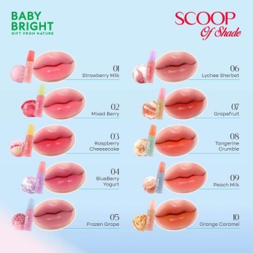 Тинт для губ Baby Bright Gelato Icy Tint оттенок 01 Клубничное Молоко 3 гр