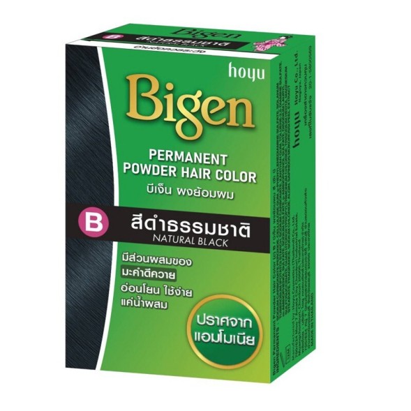 Краска для волос без аммиака и перекиси Bigen B Natural Black цвет B Натуральный Черный 6гр