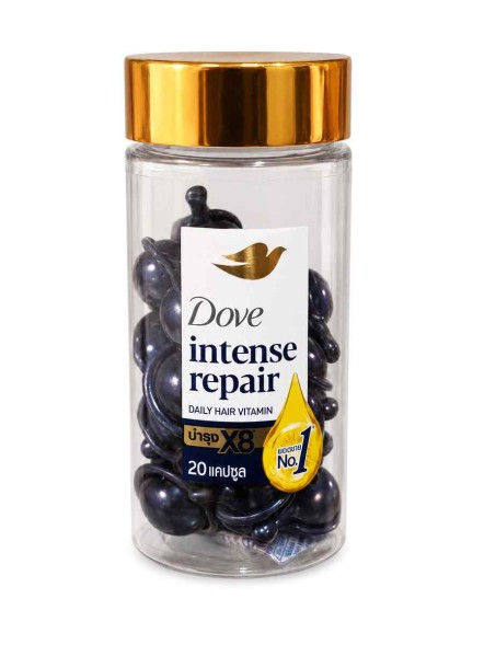 Dove Intense Repair Daily Hair Vitamin капсулы для волос с аргановым маслом и витаминами, X8, 1 мл × 20 капсул