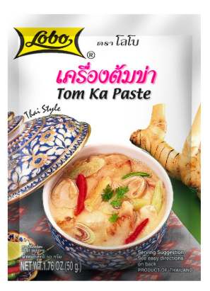 Паста Том Кха для тайского кокосового супа от Lobo, Tom Ka Paste, 50 гр