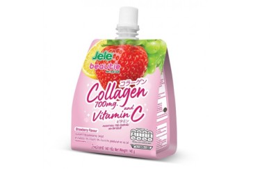 Сок желе с коллагеном и витамином С со вкусом клубники от Jele Beautie Collagen Vitamin C 700mg Strawberry 140 гр