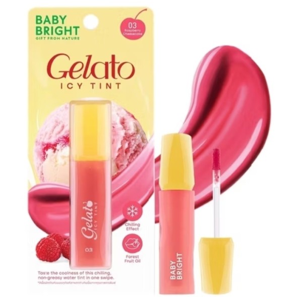 Тинт для губ Baby Bright Gelato Icy Tint оттенок 03 Малиновый Чизкейк 3 гр