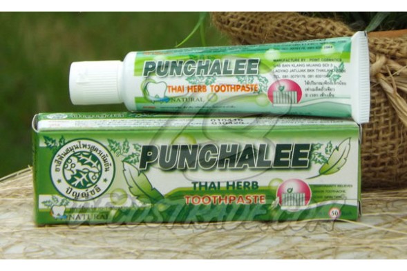 Зубная паста на тайских травах от Punchalee в тубе, Thai Herb Toothpaste, 35 гр