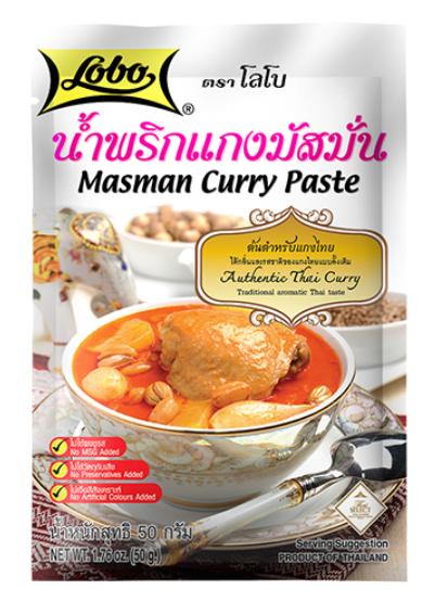 Массаман (ближневосточная) паста карри от Lobo, Masman Curry Paste, 50 гр