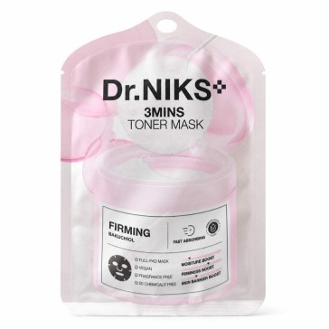 Dr.NIKS+ 3Mins Toner Mask Укрепляющая тканевая тонер-маска с бакучиолом, 20 мл